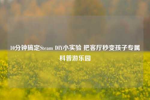 10分钟搞定Steam DIY小实验 把客厅秒变孩子专属科普游乐园
