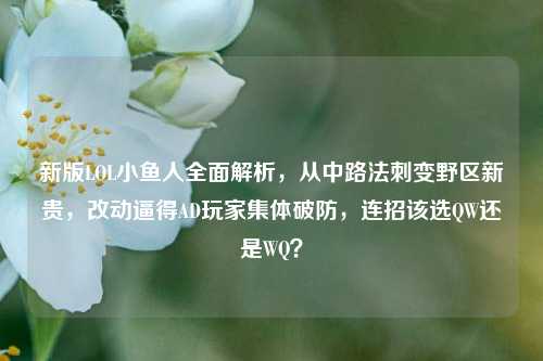 新版LOL小鱼人全面解析，从中路法刺变野区新贵，改动逼得AD玩家集体破防，连招该选QW还是WQ？
