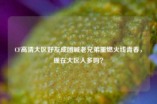 CF高清大区好友成团喊老兄弟重燃火线青春，现在大区人多吗？