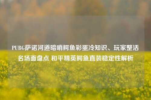 PUBG萨诺河道暗哨鳄鱼彩蛋冷知识、玩家整活名场面盘点 和平精英鳄鱼直装稳定性解析
