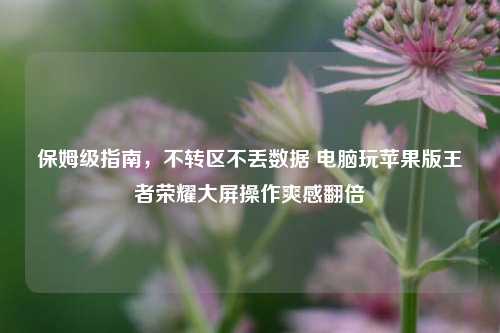 保姆级指南，不转区不丢数据 电脑玩苹果版王者荣耀大屏操作爽感翻倍