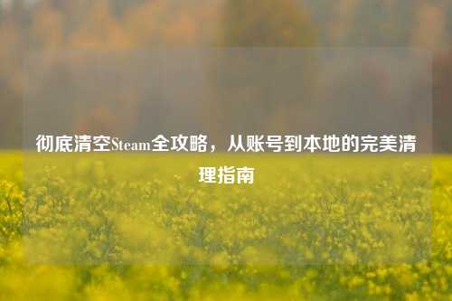 彻底清空Steam全攻略，从账号到本地的完美清理指南
