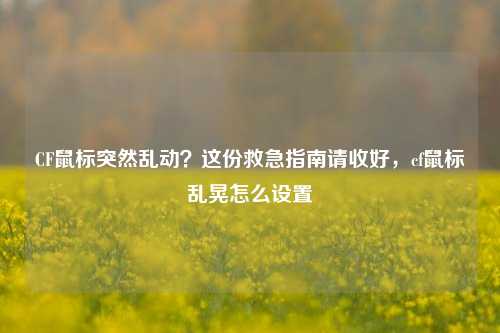 CF鼠标突然乱动？这份救急指南请收好，cf鼠标乱晃怎么设置
