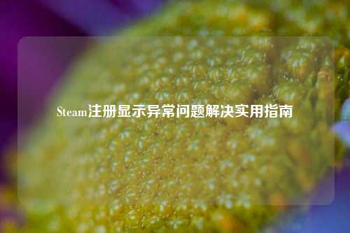 Steam注册显示异常问题解决实用指南