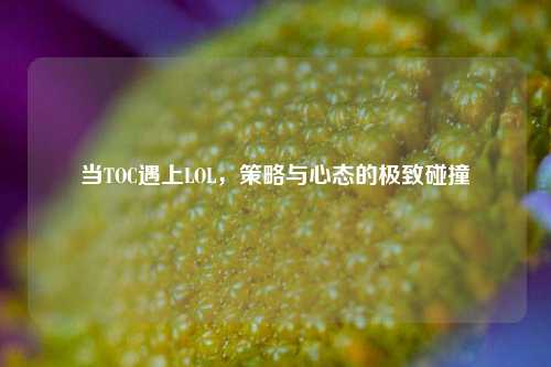 当TOC遇上LOL，策略与心态的极致碰撞