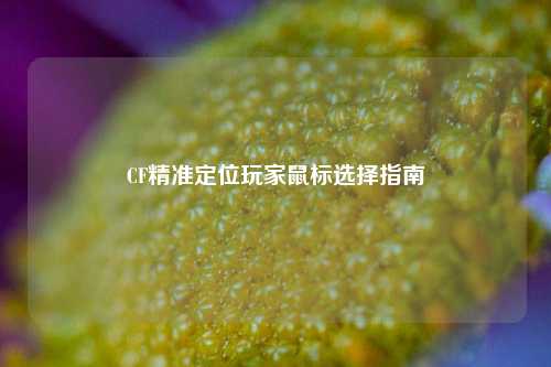 CF精准定位玩家鼠标选择指南