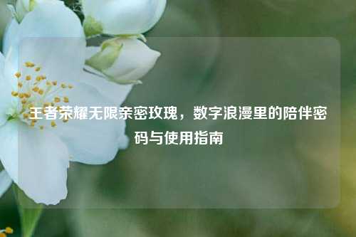 王者荣耀无限亲密玫瑰，数字浪漫里的陪伴密码与使用指南