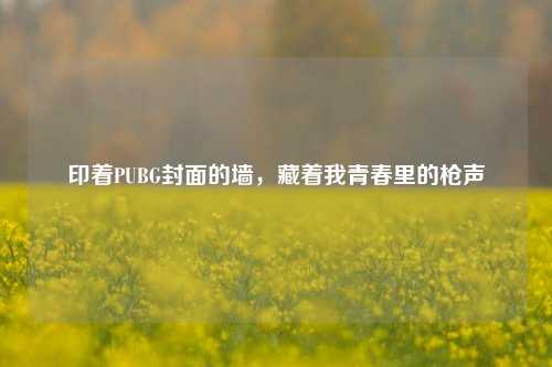 印着PUBG封面的墙,藏着我青春里的枪声